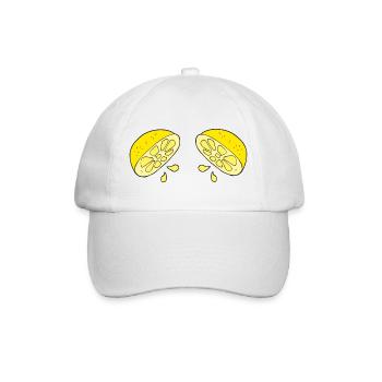 Zitrus Tropfen Duo - Baseballkappe - Weiß/Weiß - Vorne