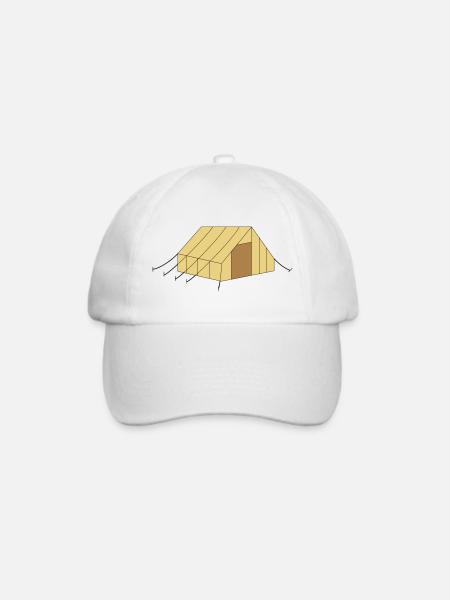 Zelt - Baseballkappe - Weiß/Weiß
