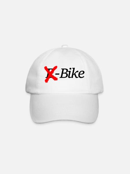 No E-Bike Geschenk Fahrrad - Baseballkappe - Weiß/Weiß