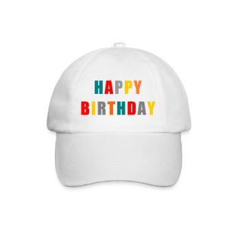Alles Gute zum Geburtstag. Alles Gute zum Geburtstag - Baseballkappe - Weiß/Weiß - Vorne
