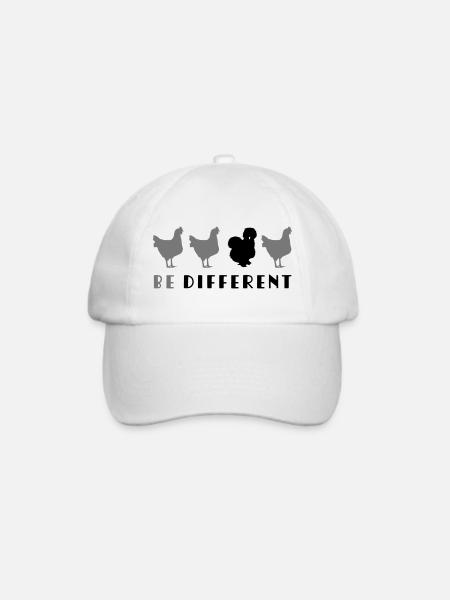 Be Different - Baseballkappe - Weiß/Weiß