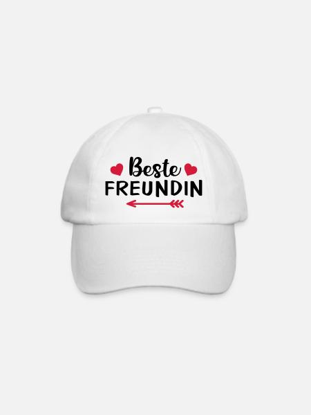 Beste Freundin Freund Freundinnen Partnerin Herz - Baseballkappe - Weiß/Weiß