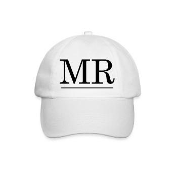 Herr, Herr, Paar T-Shirt, für ihn - Baseballkappe - Weiß/Weiß - Vorne