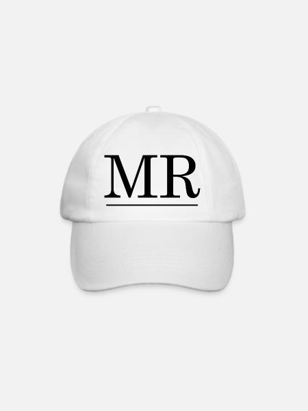 Herr, Herr, Paar T-Shirt, für ihn - Baseballkappe - Weiß/Weiß