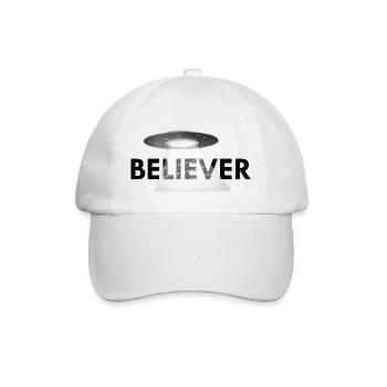 UFO Believer - Baseballkappe - Weiß/Weiß - Vorne