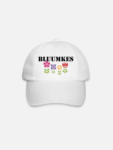 buntes Design bluumkes Brabant - Baseballkappe - Weiß/Weiß
