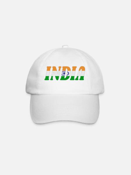 India - Baseballkappe - Weiß/Weiß