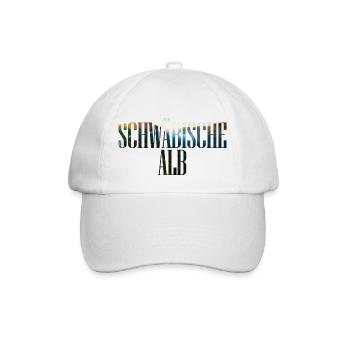Schwäbische Alb Deutschland Europa Berg Landschaft - Baseballkappe - Weiß/Weiß - Vorne