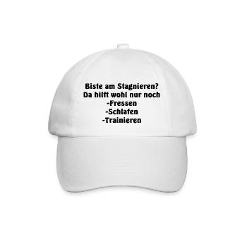 Fressen schlafen trainieren für optimales wachstum - Baseballkappe - Weiß/Weiß - Vorne