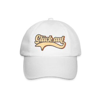 Glück auf - Baseballkappe - Weiß/Weiß - Vorne