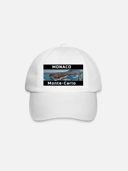 MONACO, Monte-Carlo - Baseballkappe - Weiß/Weiß