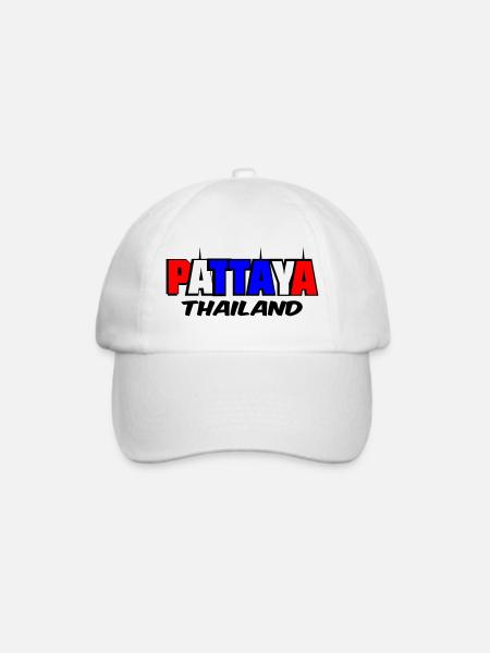 Pattaya Thailand - Baseballkappe - Weiß/Weiß