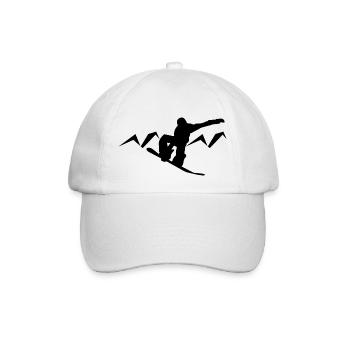 Snowboard Snowboarder - Baseballkappe - Weiß/Weiß - Vorne