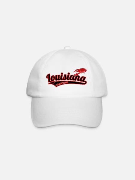 Louisiana Crawfish College Style - Baseballkappe - Weiß/Weiß