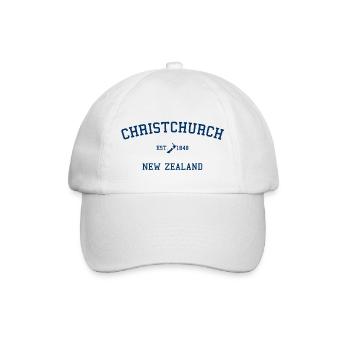 Christchurch - New Zealand - Kiwi - Maori Aotearoa - Baseballkappe - Weiß/Weiß - Vorne