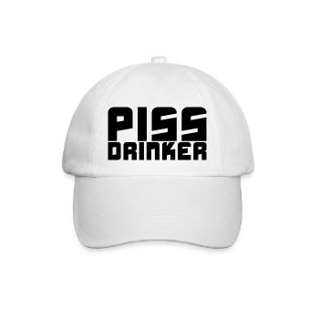Piss Drinker - Baseballkappe - Weiß/Weiß - Vorne