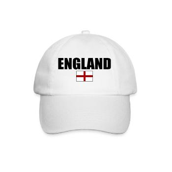 England - Baseballkappe - Weiß/Weiß - Vorne