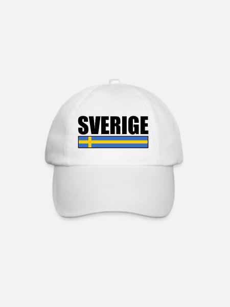 sverige - Baseballkappe - Weiß/Weiß