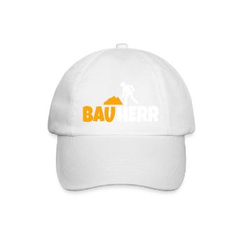 Bauherr Hausbau Eigenheim Richtfest 2022 - Baseballkappe - Weiß/Weiß - Vorne