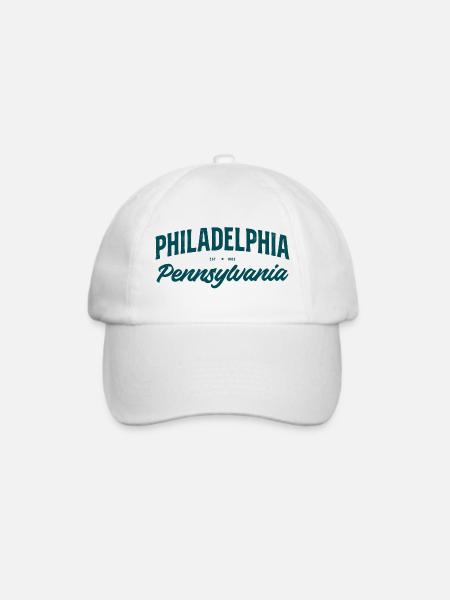 Philadelphia Script Pennsylvania - Baseballkappe - Weiß/Weiß