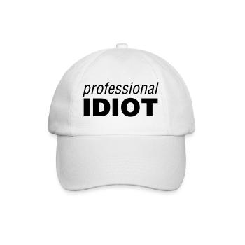 Professional Idiot - Baseballkappe - Weiß/Weiß - Vorne