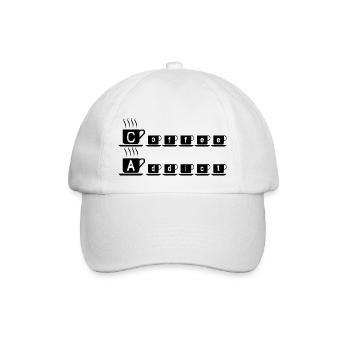 Kaffee Liebhaber Trinker Café Coffein Geschenk - Baseballkappe - Weiß/Weiß - Vorne