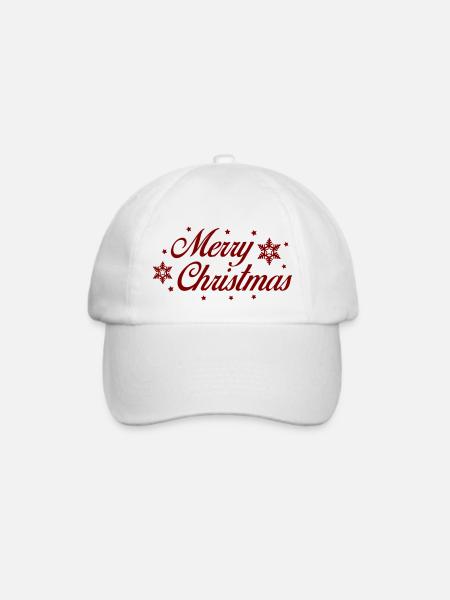 merry christmas - Baseballkappe - Weiß/Weiß