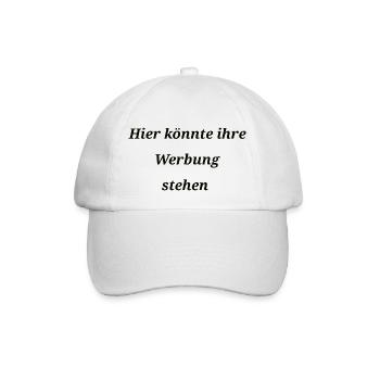 Hier könnte ihre Werbung stehen - Baseballkappe - Weiß/Weiß - Vorne
