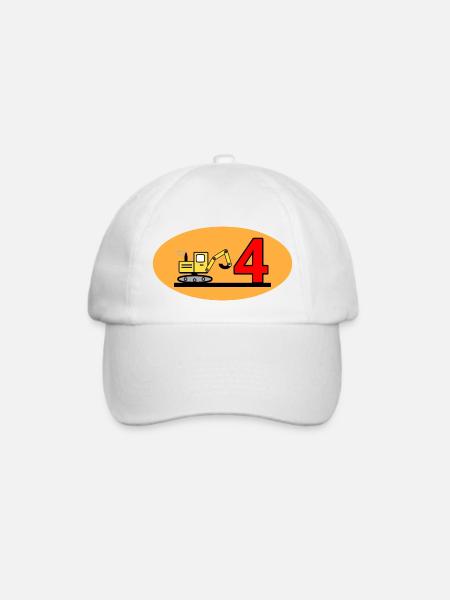 Bagger - Baseballkappe - Weiß/Weiß
