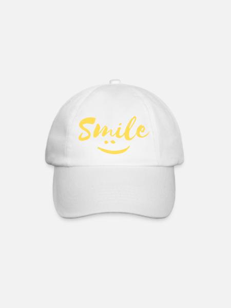 Smile - Baseballkappe - Weiß/Weiß
