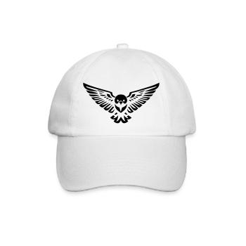 Vogel-Eule oder Adler fliegen vorne - Baseballkappe - Weiß/Weiß - Vorne