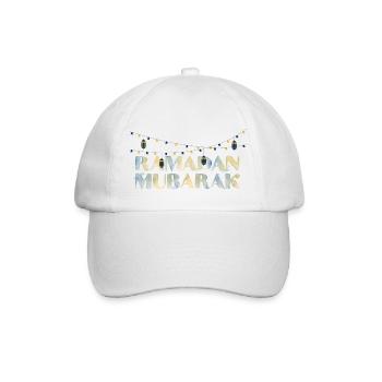 Ramadan Mubarak Fasten Islam - Baseballkappe - Weiß/Weiß - Vorne
