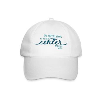 Der sicherste Ort - Baseballkappe - Weiß/Weiß - Vorne