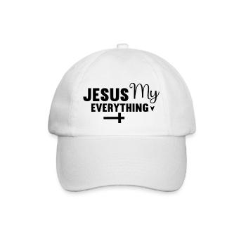 Jesus My Everything - Baseballkappe - Weiß/Weiß - Vorne