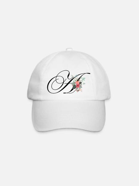 Brief an Blumen - Baseballkappe - Weiß/Weiß