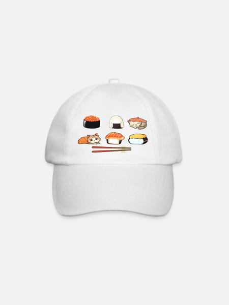 Sushi - Baseballkappe - Weiß/Weiß