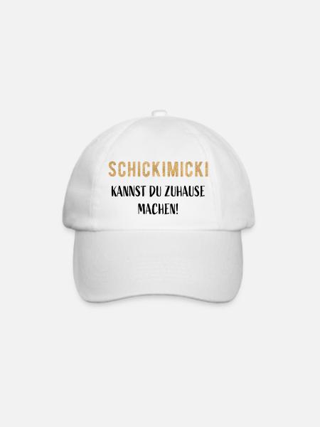 Schickimicki kannst du zuhause machen! - Baseballkappe - Weiß/Weiß