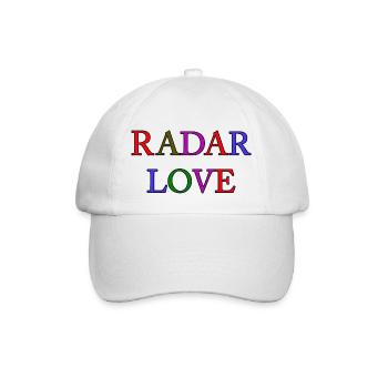Radar Liebe - Baseballkappe - Weiß/Weiß - Vorne