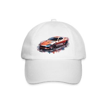 Sportauto mit bunten Farben - Baseballkappe - Weiß/Weiß - Vorne