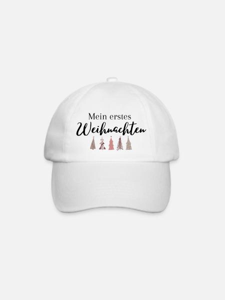 Mein erstes Weihnachten Aufdruck - Baseballkappe - Weiß/Weiß