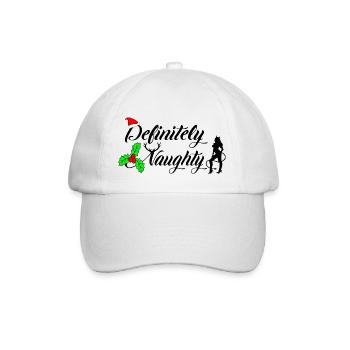 Definitiv ungezogenes Weihnachtsdesign - Baseballkappe - Weiß/Weiß - Vorne
