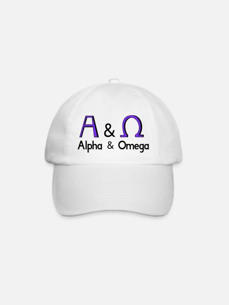 Alpha und Omega - Baseballkappe - Weiß/Weiß