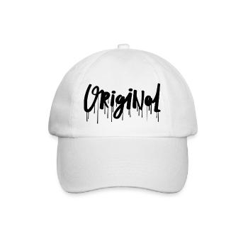 original,kult, Schrift - Baseballkappe - Weiß/Weiß - Vorne