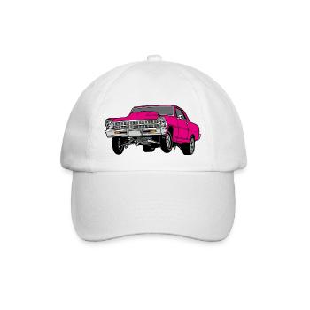 dragster pink - Baseballkappe - Weiß/Weiß - Vorne