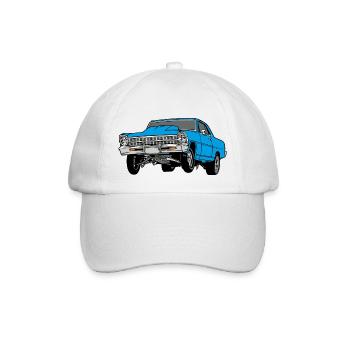 dragster blue - Baseballkappe - Weiß/Weiß - Vorne