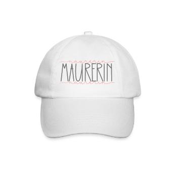 Maurerin Geschenk Handwerkerin Beruf - Baseballkappe - Weiß/Weiß - Vorne