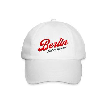 Berlin find ick knorke - Deutschland - Germany - Baseballkappe - Weiß/Weiß - Vorne