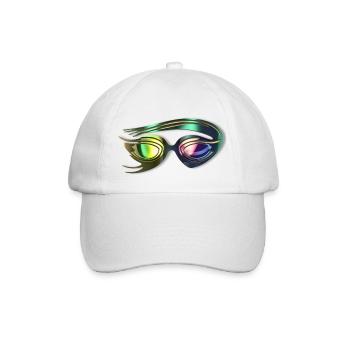 Stylische Schwimmbrille - Baseballkappe - Weiß/Weiß - Vorne