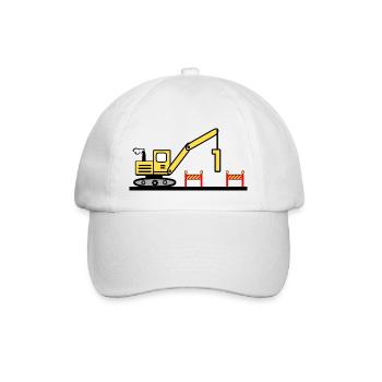 Bagger - Baseballkappe - Weiß/Weiß - Vorne