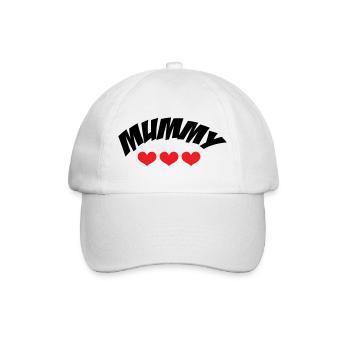 Mama des Jahres - Muttertag - Baseballkappe - Weiß/Weiß - Vorne